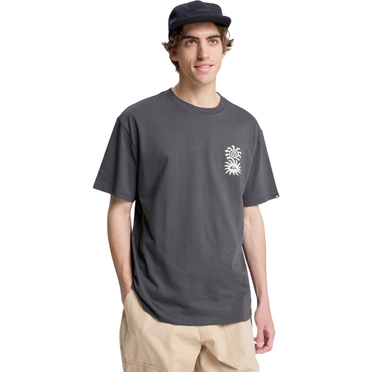 2026 Quiksilver Mens Evo Blossom Of Peace T-Shirt EQYZT08264 - Tarmac